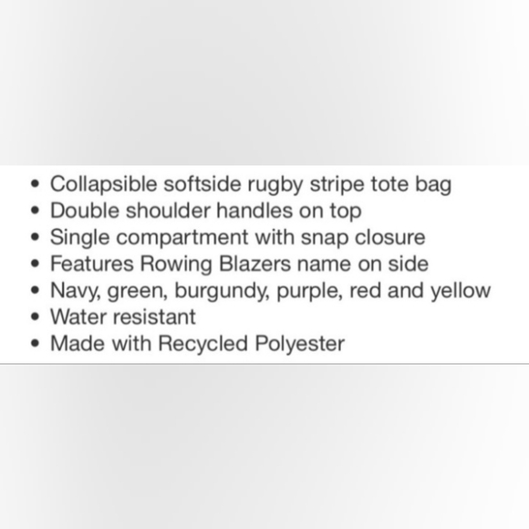 SALE + FREE DECALS Rugby Stripe Tote Bag Rowing Blazers x Target BRAND NEW! - Picture 5 of 7